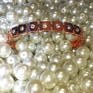 Rose Gold Magnetic Closure Bangle Bracelet